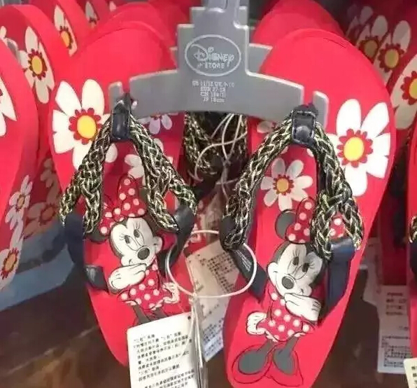 迪士尼儿童人造革拖鞋