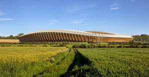 英国将建全球<font color="red">首个木头足球体育场</font>