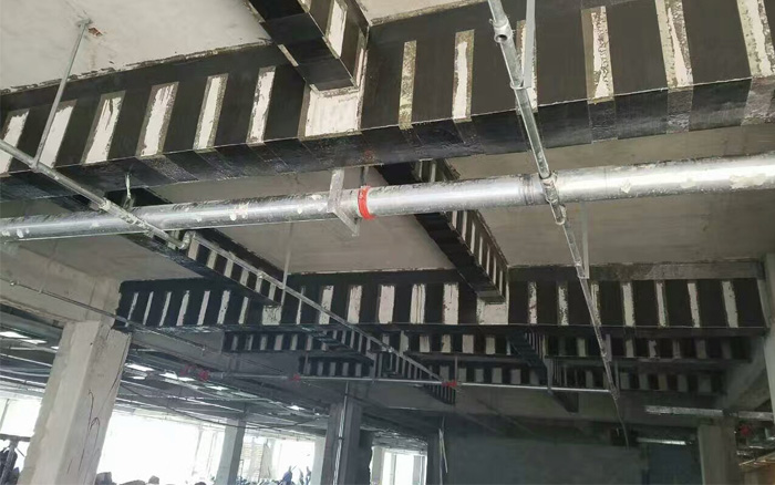 粘贴好的上海悍马碳纤维布