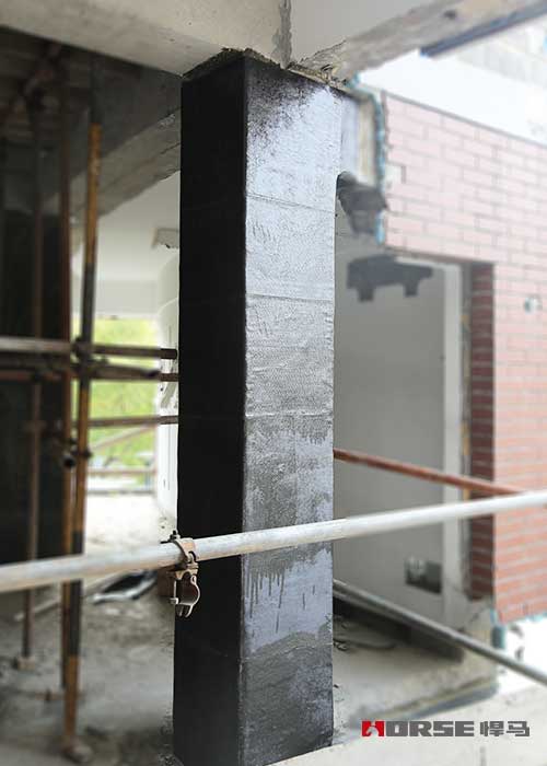 粘贴碳纤维织物环向封闭箍加固