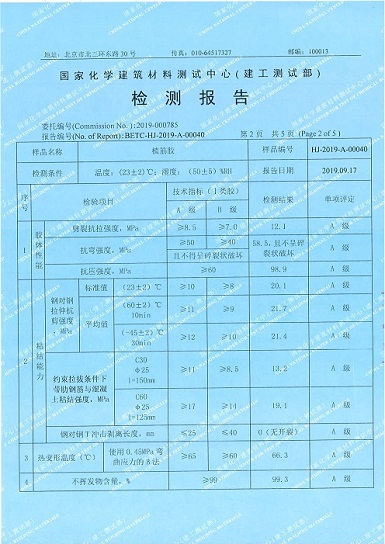 注射式植筋胶检验项目第1页