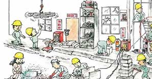 这幅施工漫画，你能看出几个安全问题？